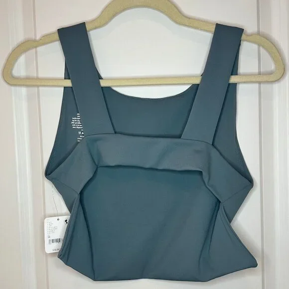 🔥 Free People Movement Open Back Crop Top - Slate Blue - Size M - NWT 💪💙 - Picture 6 of 9